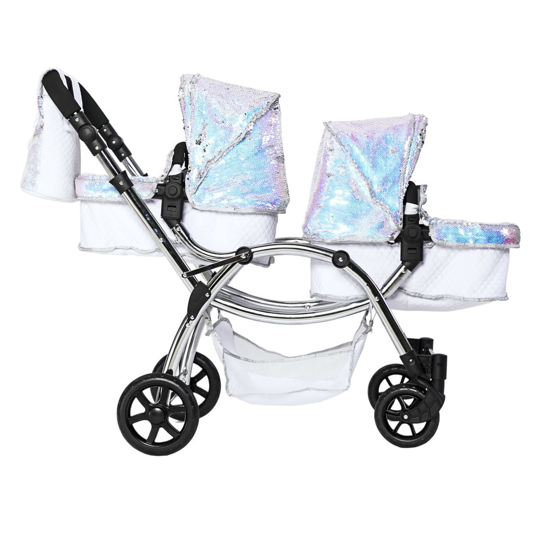 Polly Twin Dolls Pram - Mermaid