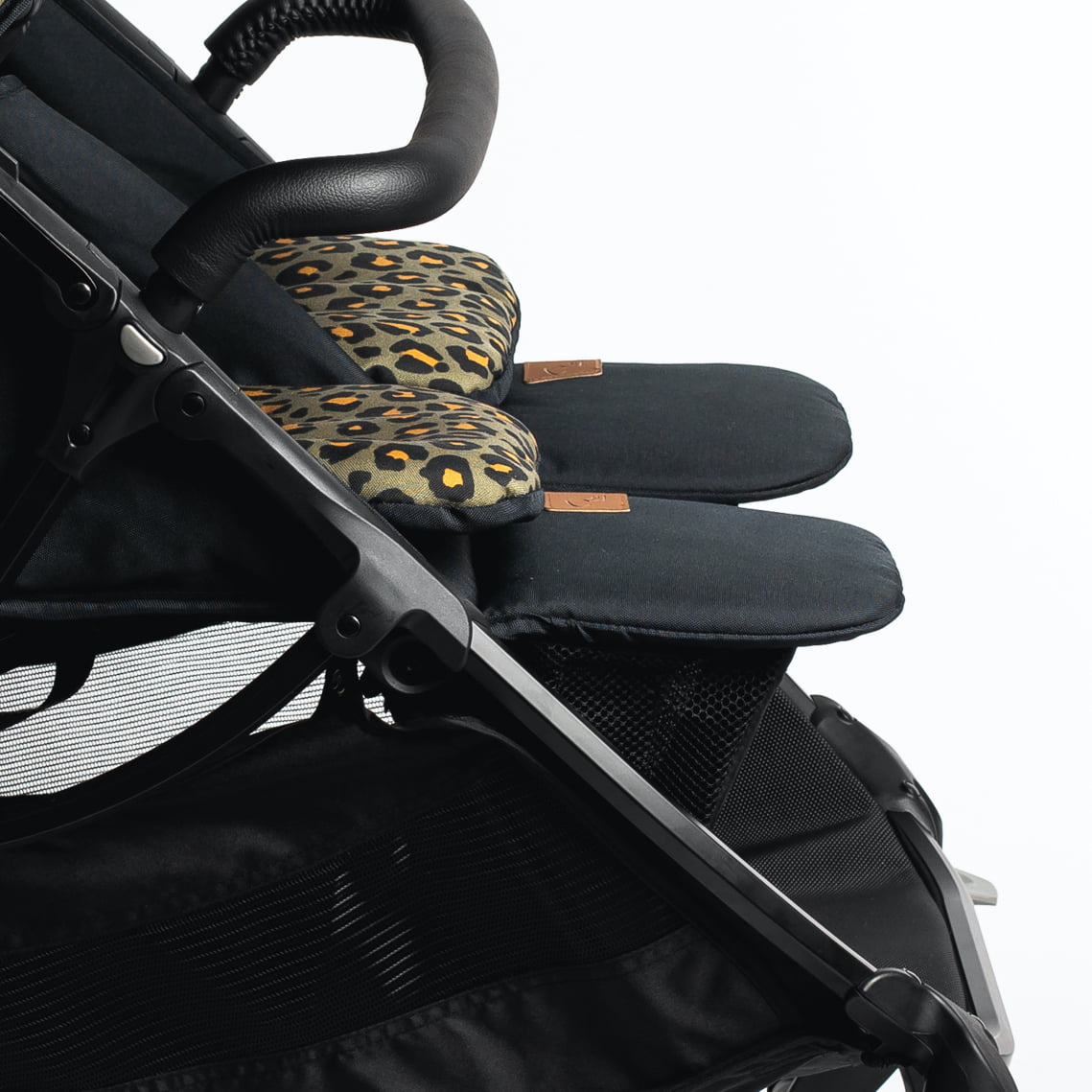 Roma Gemini 2 Double Pram - Khaki Leopard