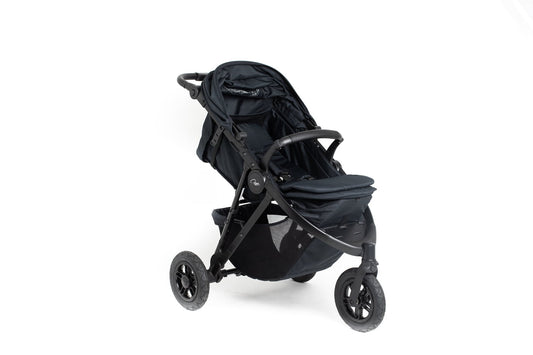 Atlas 3 Wheel Pram - Jet Black