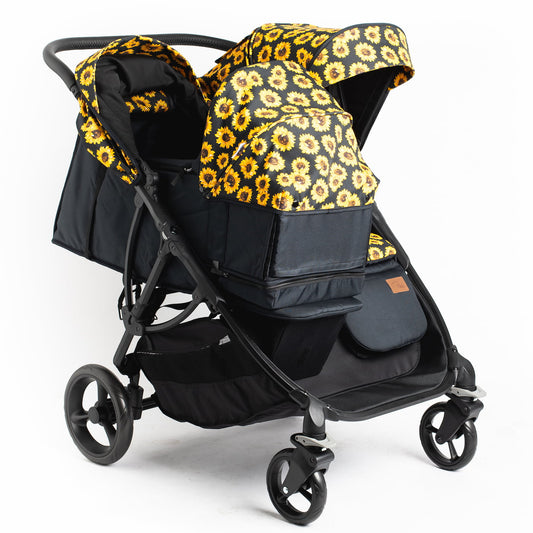 Roma Gemini 2 Double Pram - Sunflower