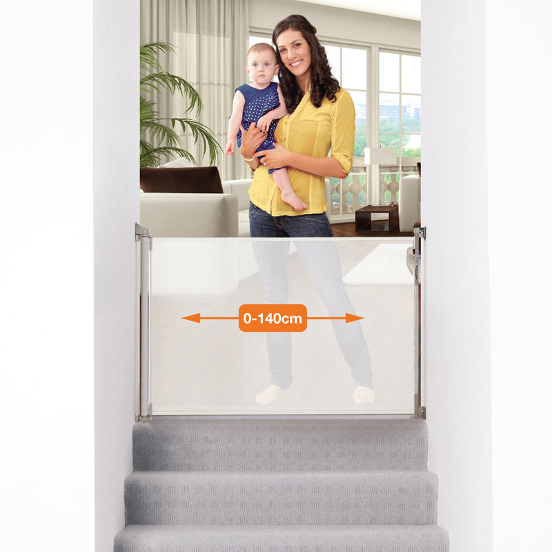 Retractable Baby Gate White