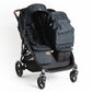 Roma Gemini 2 Double Pram - Jet Black