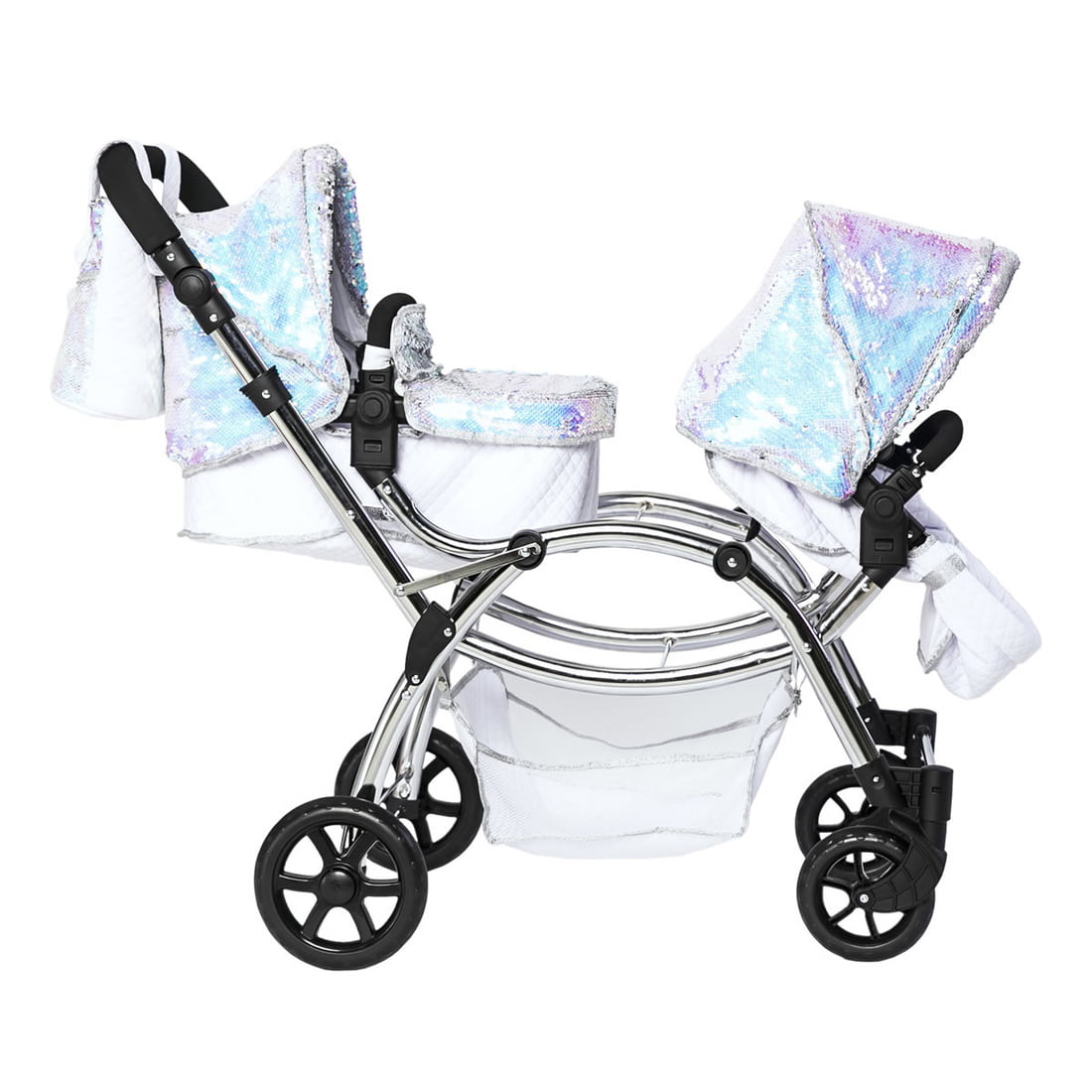 Polly Twin Dolls Pram - Mermaid