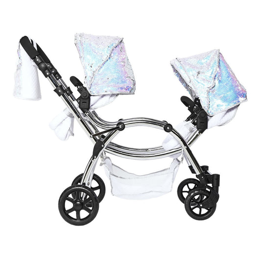 Polly Twin Dolls Pram - Mermaid