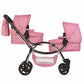 Darcie Twin Dolls Pram - Pink