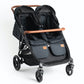 Roma Gemini 2 Double Pram - Jet Black