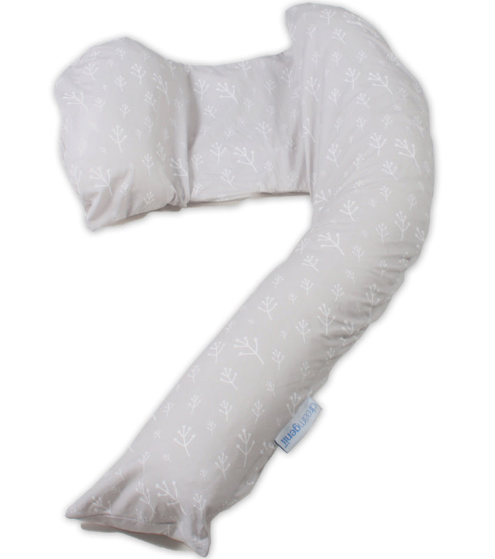 Pregnancy Pillow Floral Grey