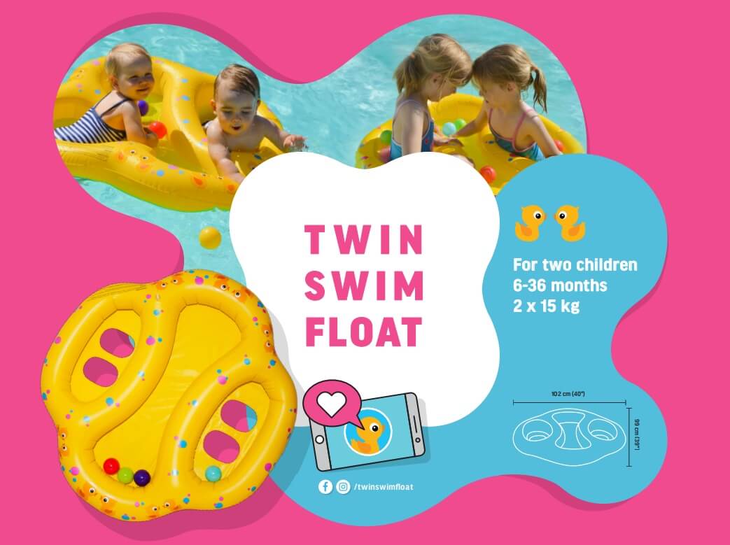 Double baby hot sale pool float